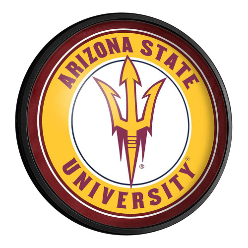 Arizona State Sun Devils: Round Slimline Lighted Wall Sign