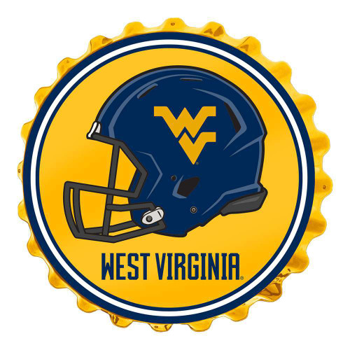 West Virginia Mountaineers: Helmet Bottle Cap Wall Sign