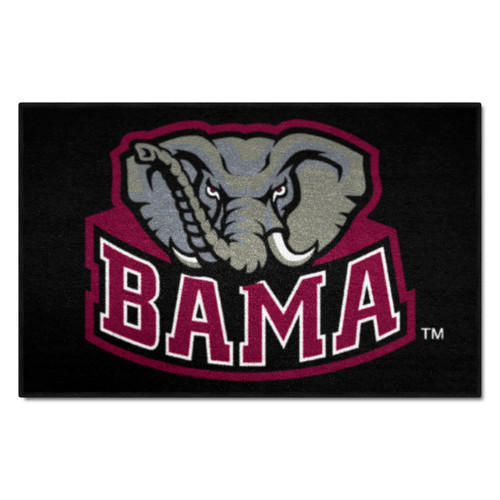 FANMATS Alabama Crimson Tide Black 2.5 ft. x 6 ft. Baseball Runner