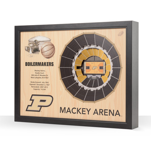 Purdue Boilermakers Basketball 25-Layer StadiumView Wall Art