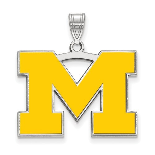 Michigan Wolverines M Enamel Pendant