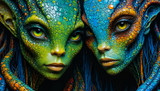 Alien Couple Portrait