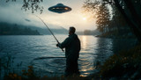 Fisherman and Flying Saucer