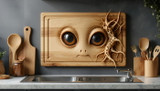 Aliens Disguise As Kitchen Cutting Board