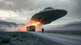 Flying Saucer Attacks a Bus