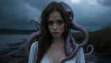 Octopus-Woman Hybrid Portrait