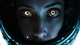 Portrait of Alien-Controlled Girl in Helmet