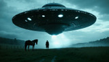 Flying Saucer and Horse