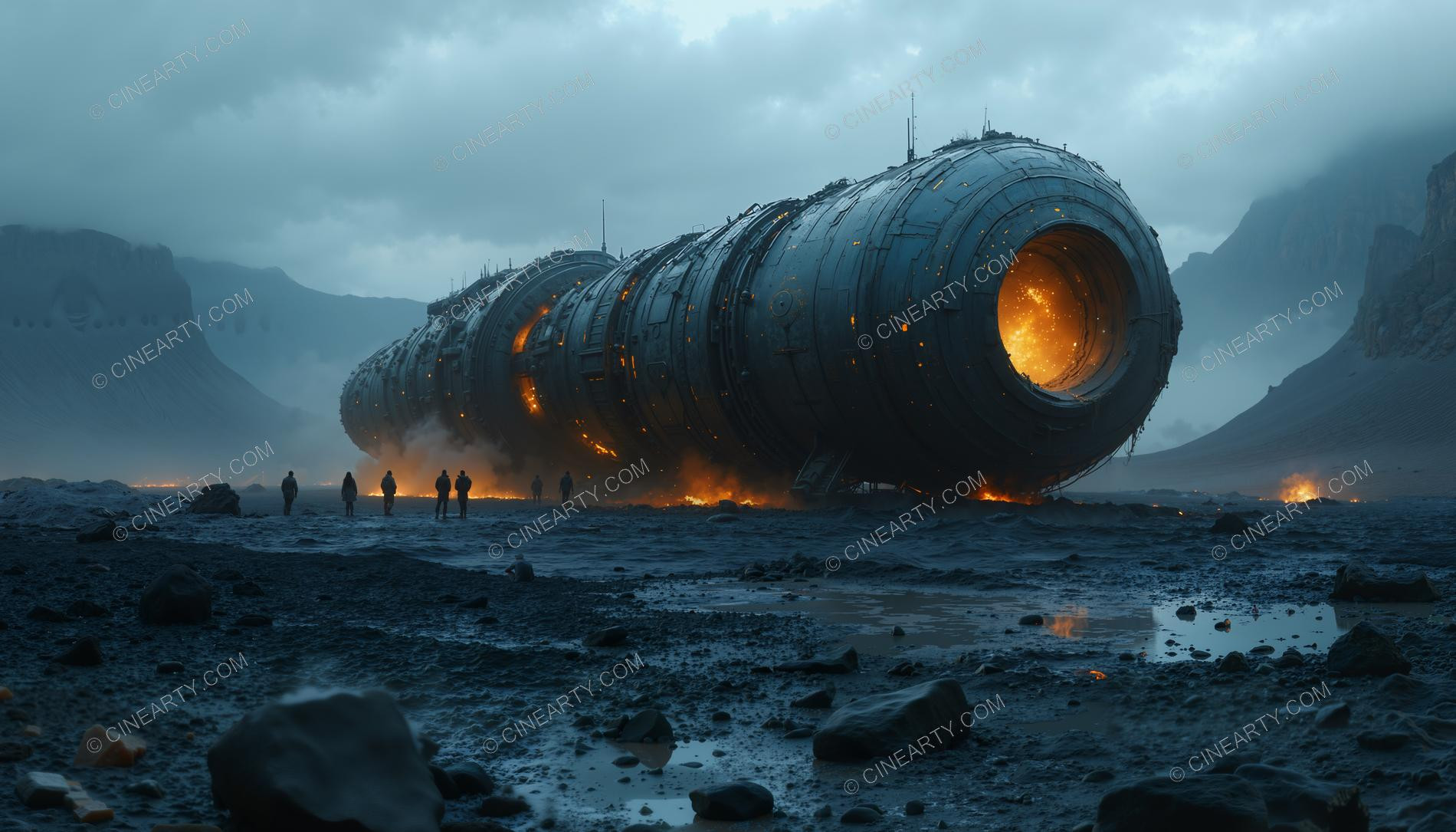 Cigar-Shaped Alien Spaceship 85199