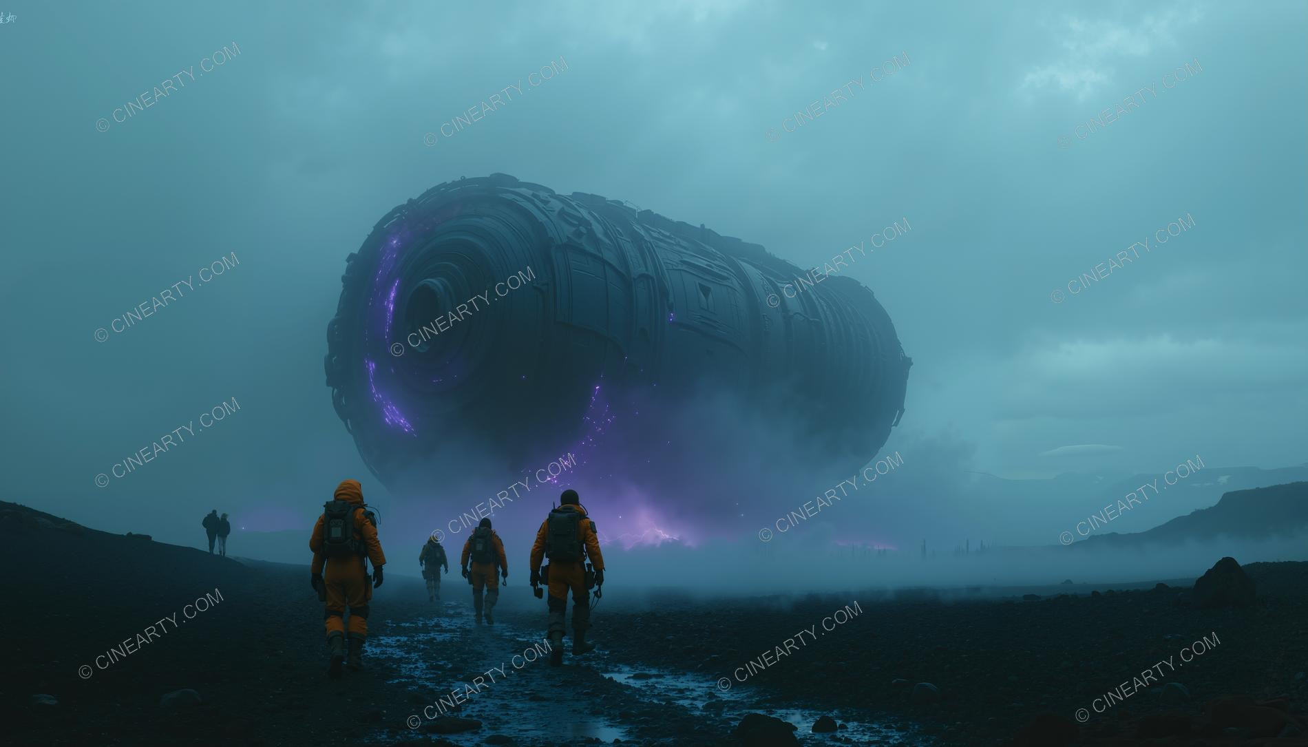 Cigar-Shaped Alien Spaceship 22584