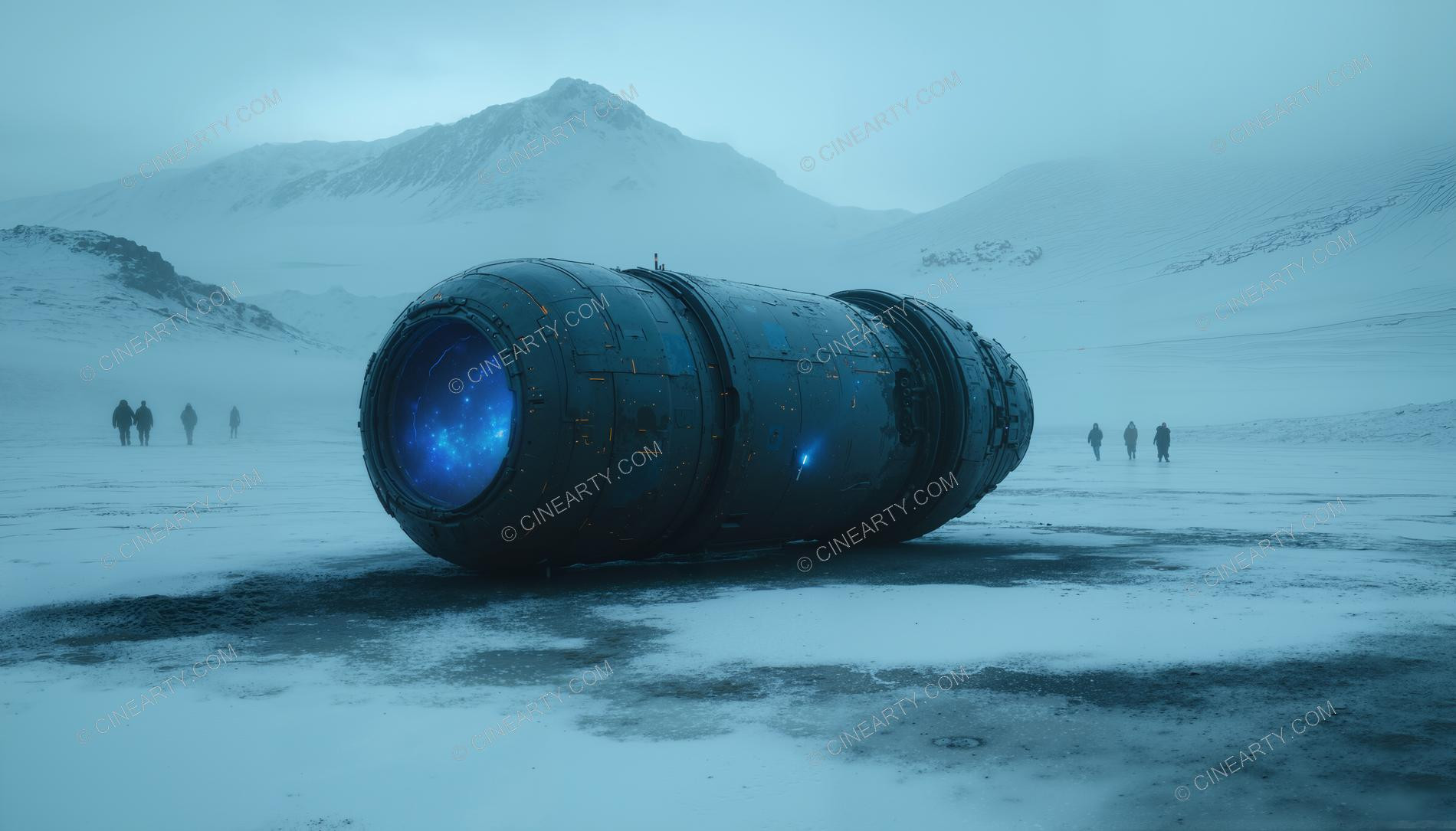 Cigar-Shaped Alien Spaceship 33870