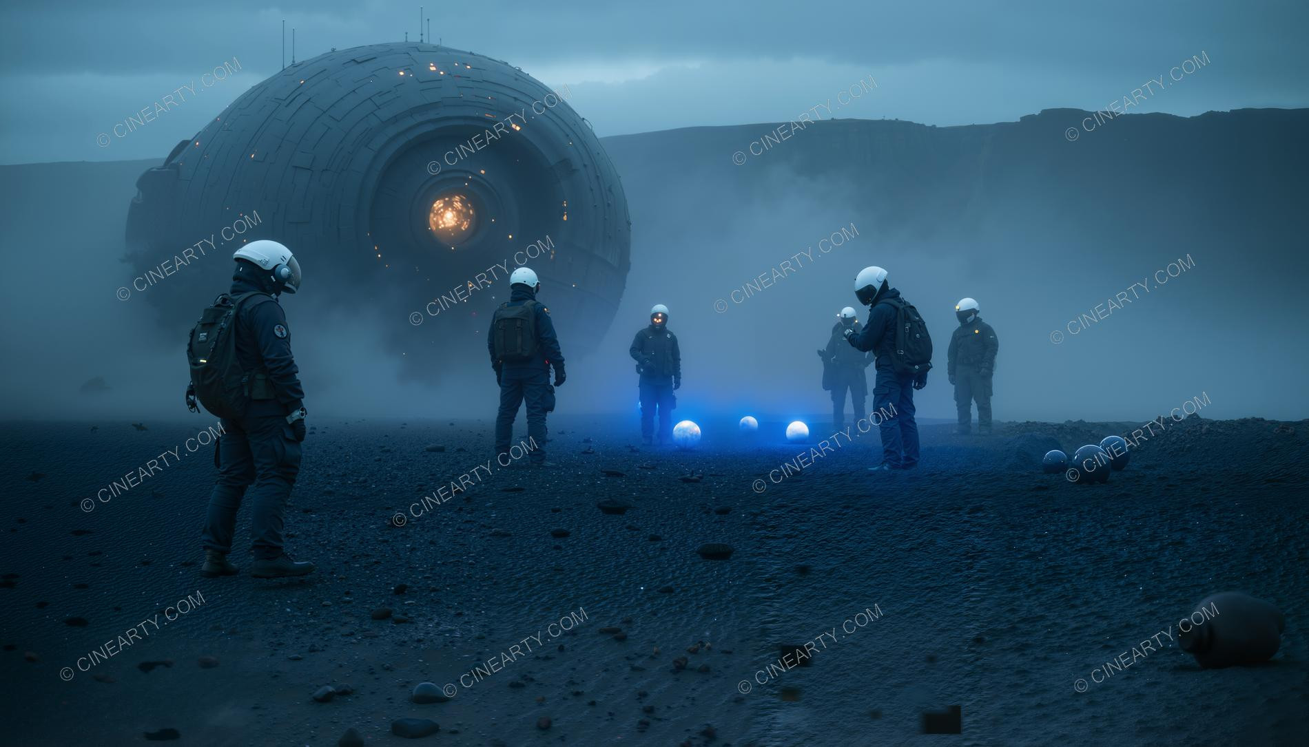 Cigar-Shaped Alien Spaceship 74730