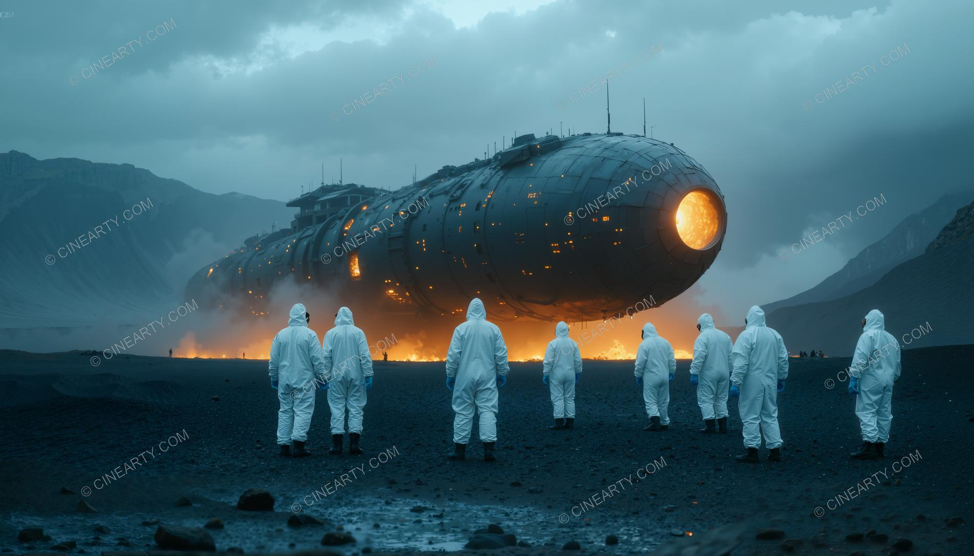 Cigar-Shaped Alien Spaceship 90352