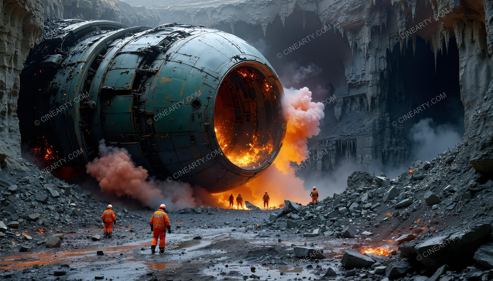 Cigar-Shaped Alien Spaceship 23816