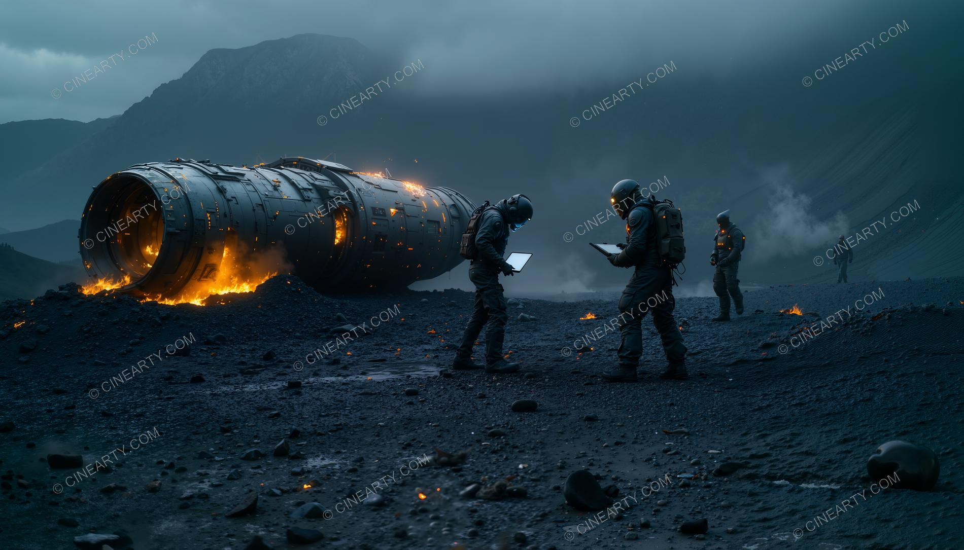 Crash and Wreckage of an Alien Ship 39682