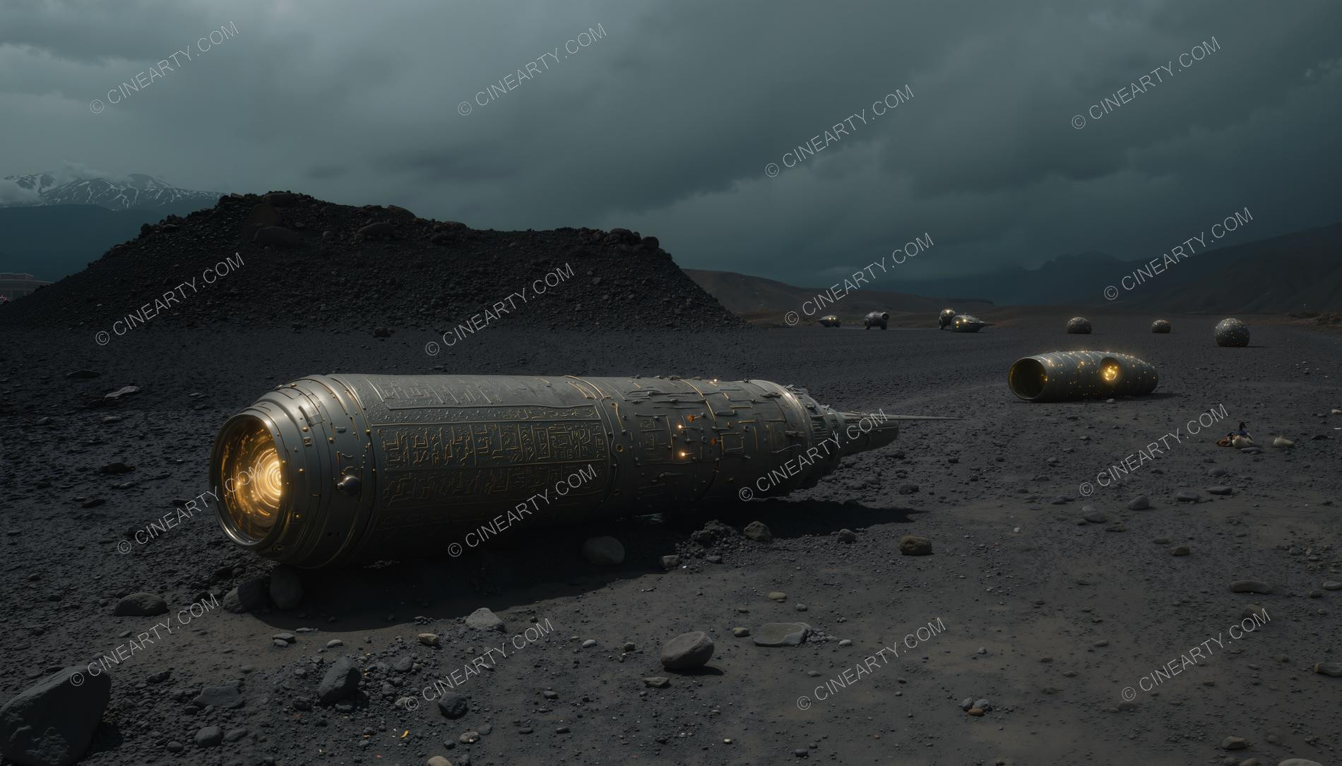 Crash and Wreckage of an Alien Ship 62631