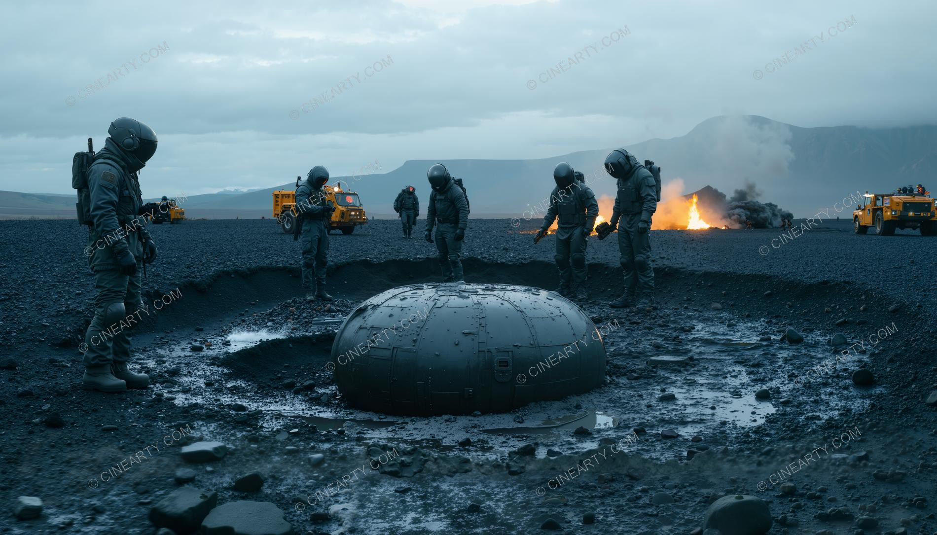 Crash and Wreckage of an Alien Ship 97056