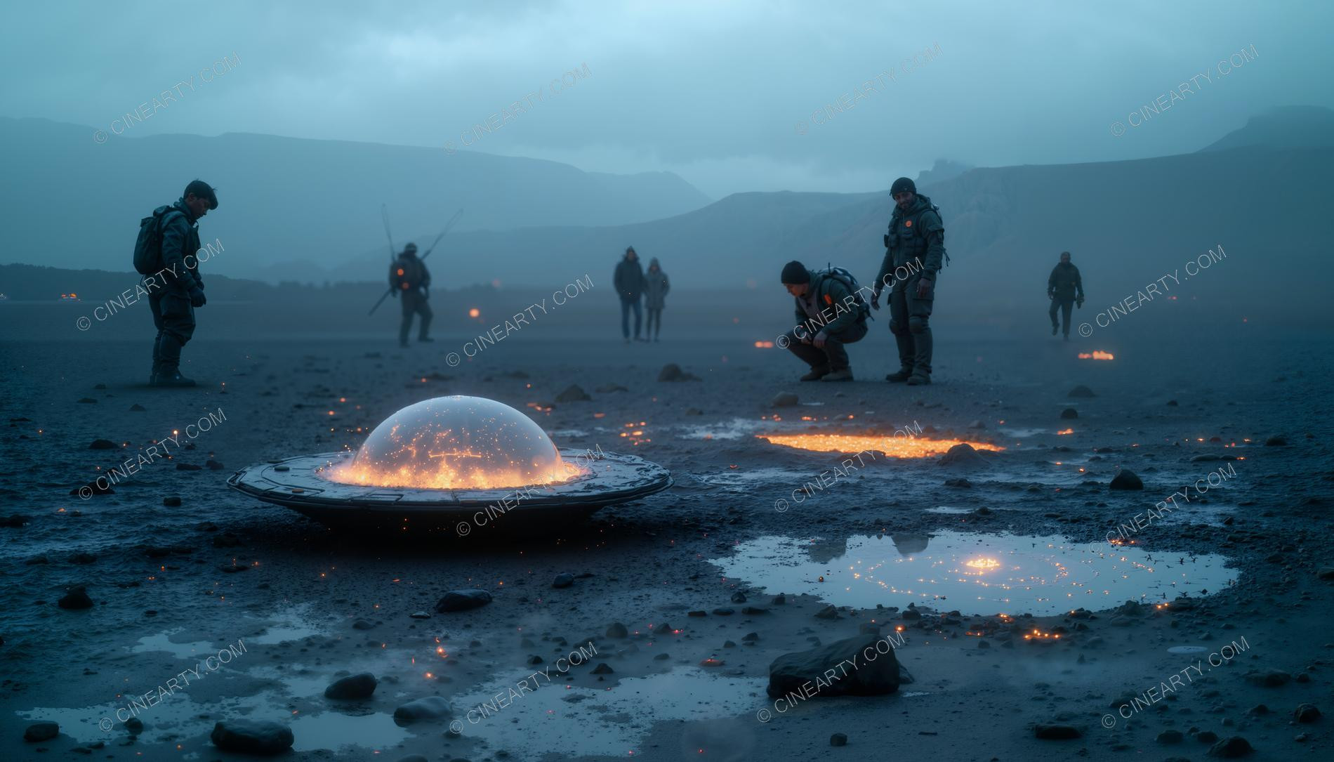 Crash and Wreckage of an Alien Ship 58622