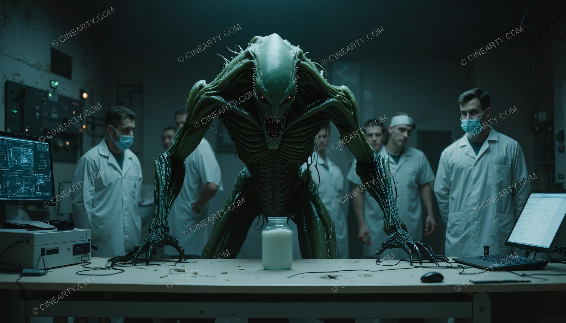 Alien Monster Escaped in a Scientific Laboratory 23392