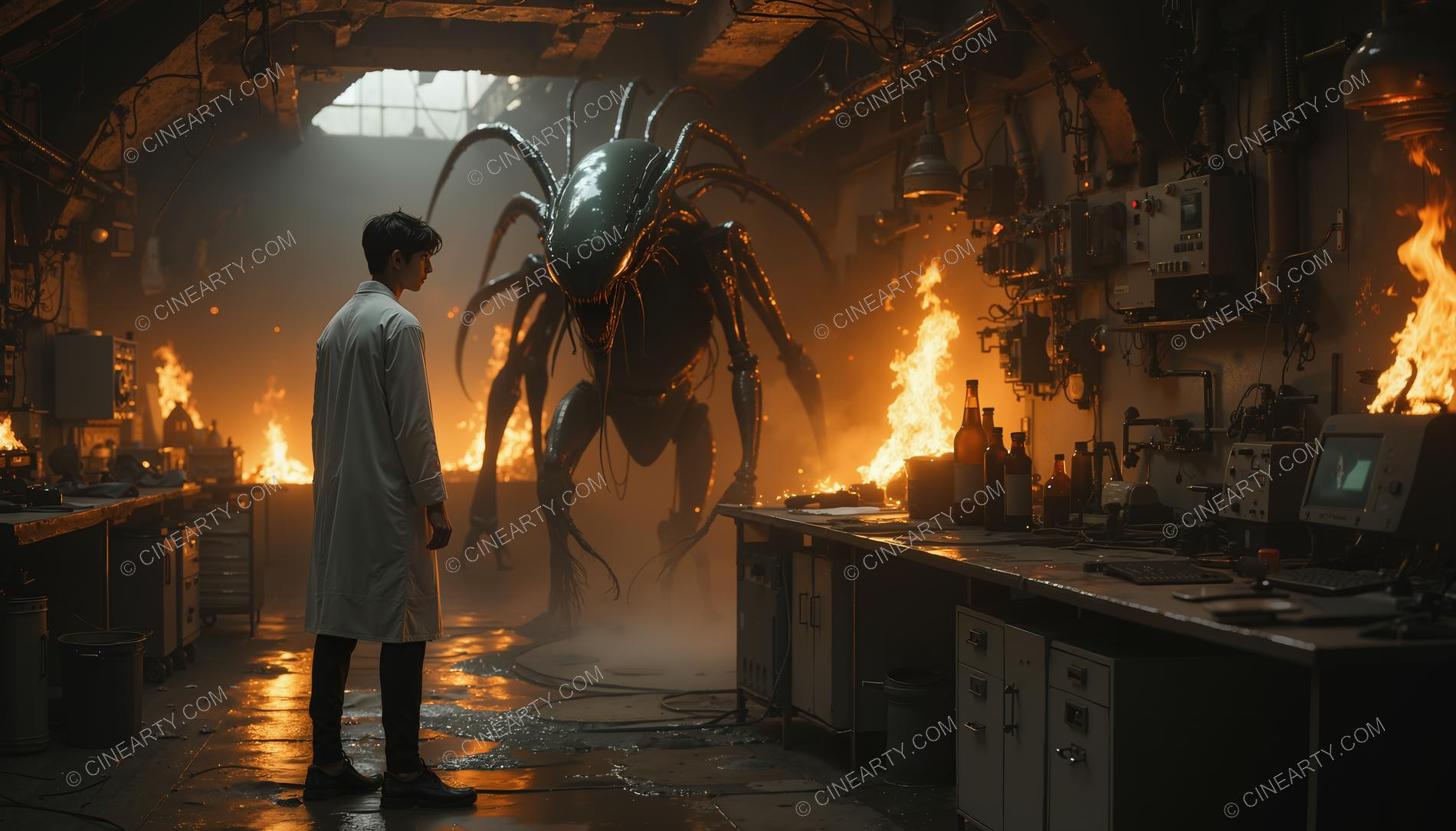 Alien Monster Escaped in a Scientific Laboratory 39374