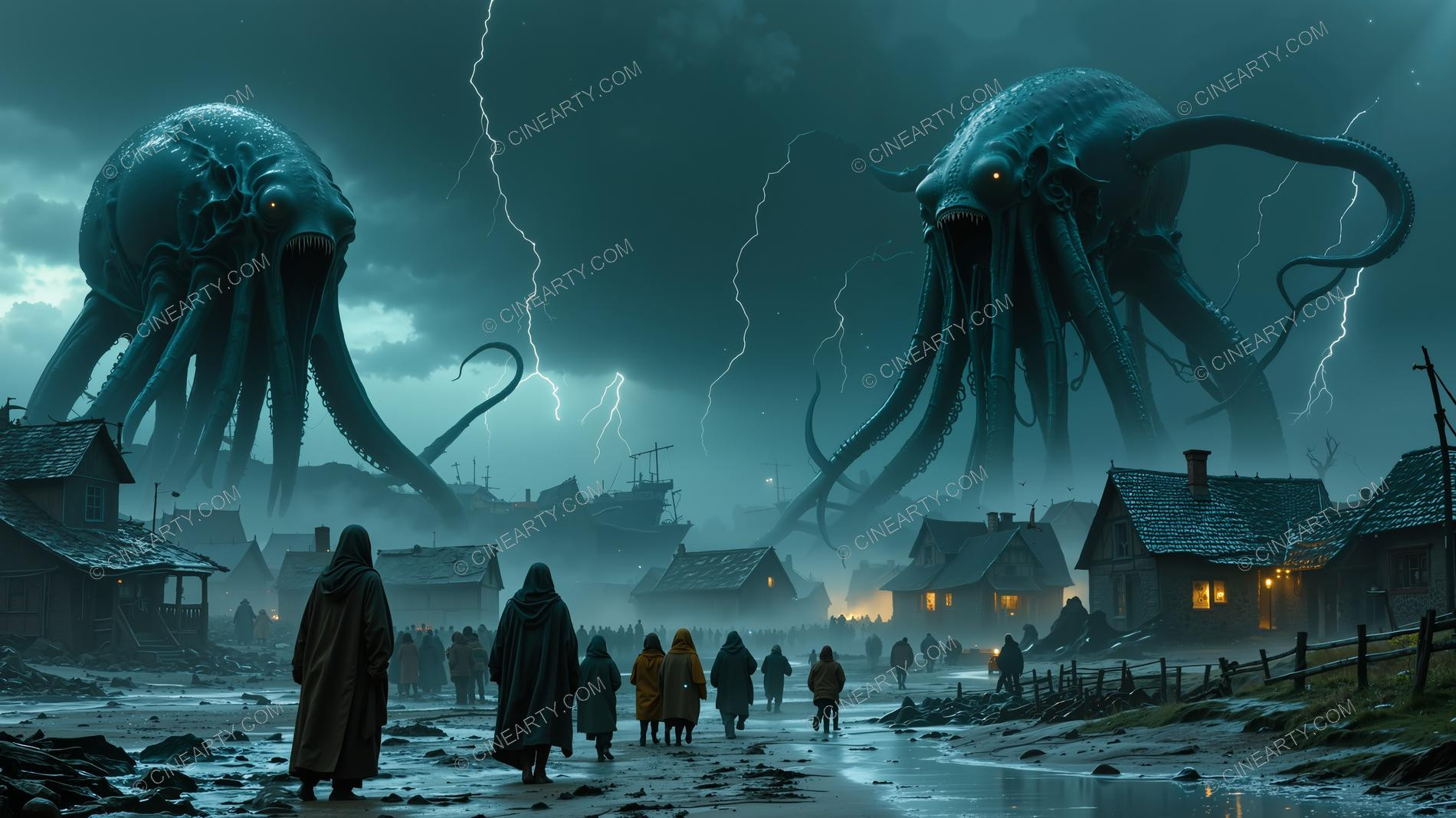 Giant Cephalopod Aliens in the Middle Ages 12317