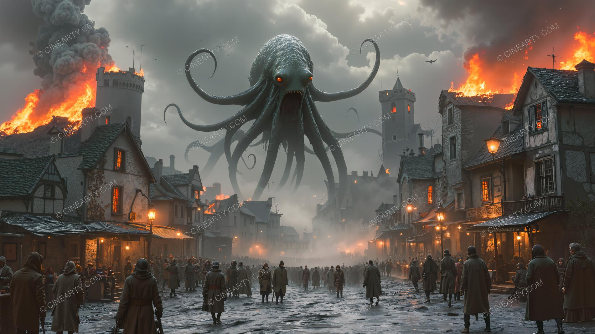 Giant Cephalopod Aliens in the Middle Ages 04702