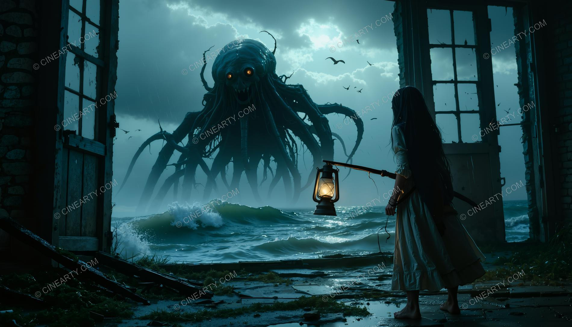 Giant Cephalopod Aliens in the Middle Ages 95779