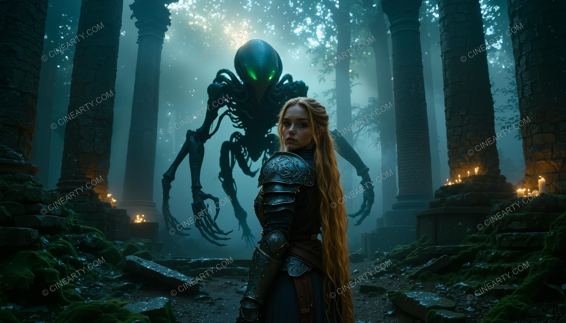 Medieval Young Girl Meets Alien 04471