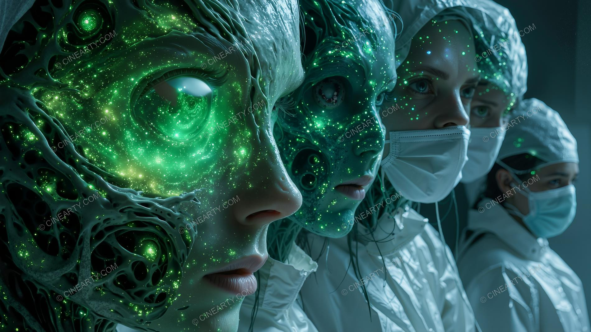 Close-Up Portrait of Infected Human 10213