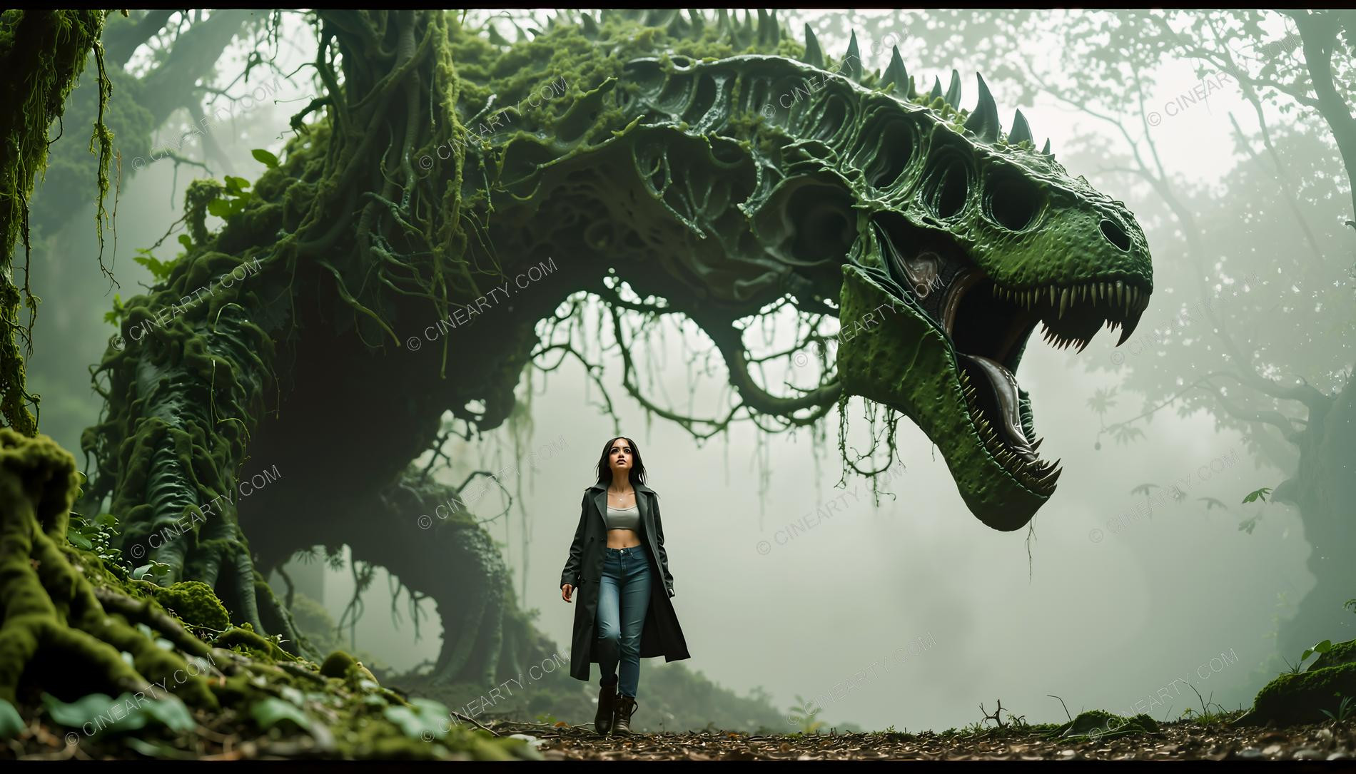 Girl and Huge Dendro Beast 14880