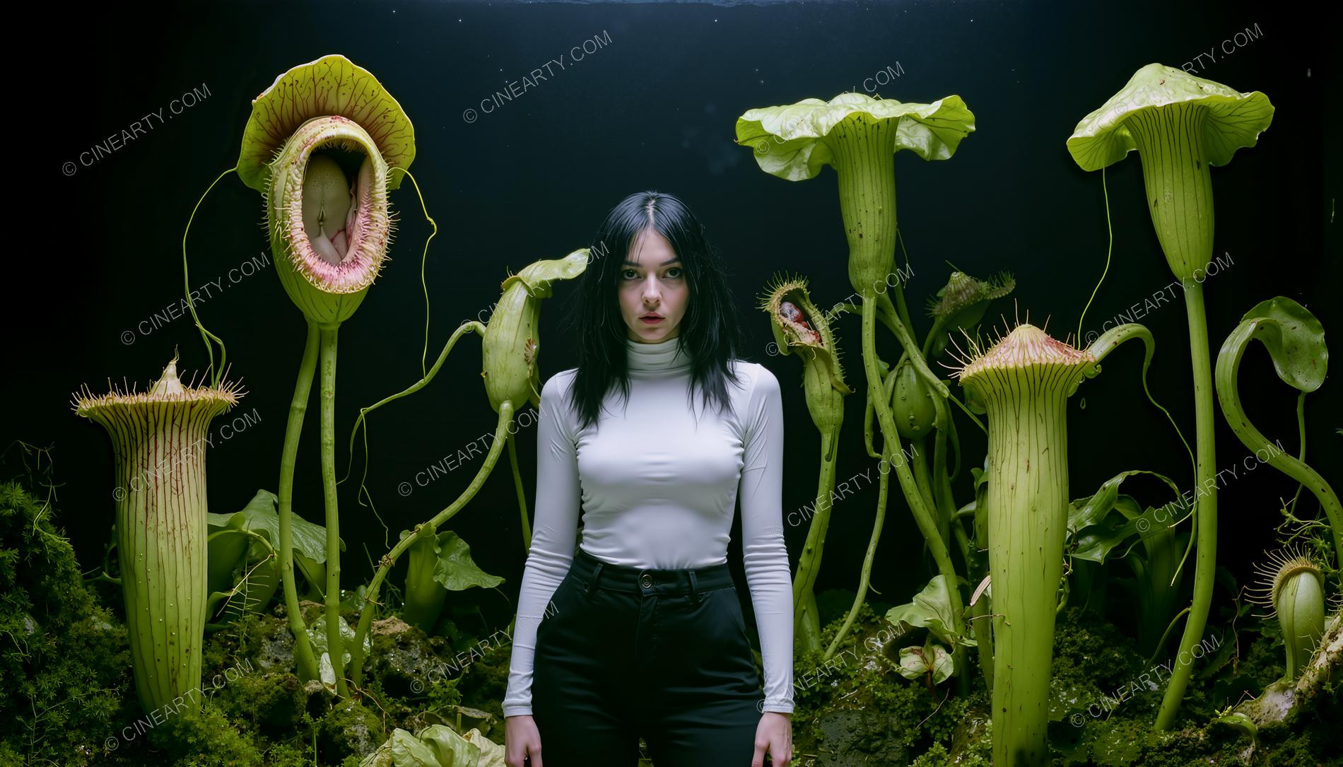 Girl and Mutant Plants 21352
