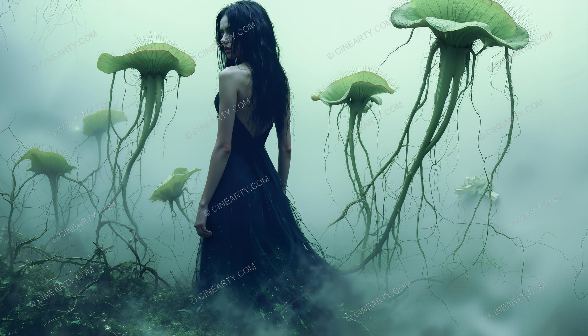 Girl and Mutant Plants 01941