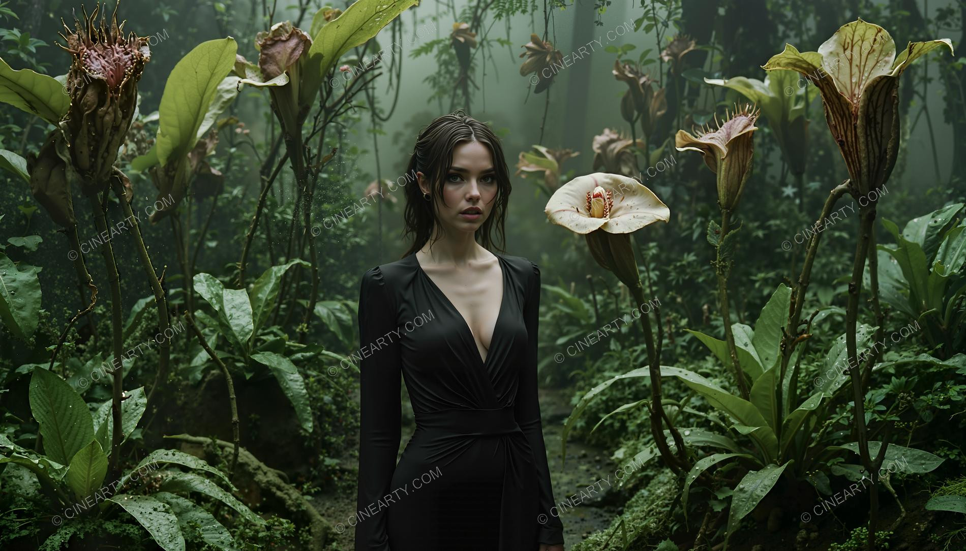 Girl and Mutant Plants 61853