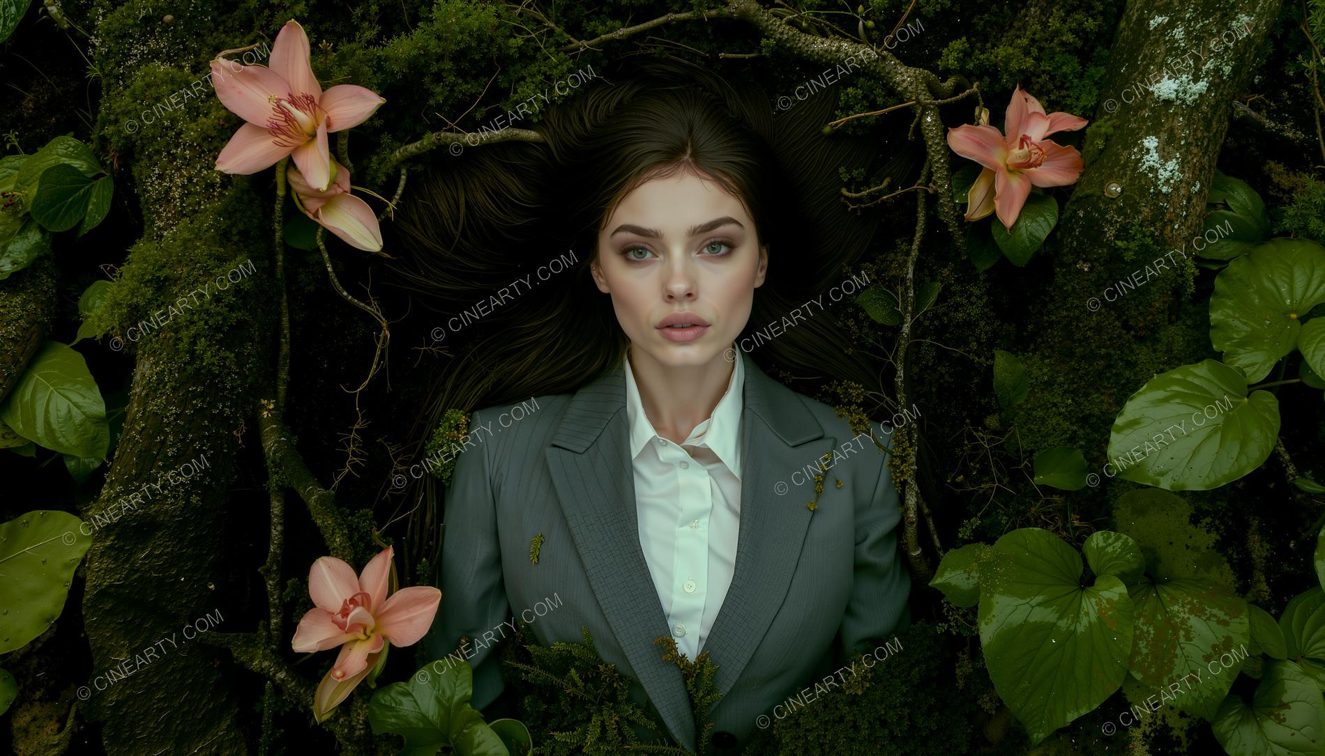 Girl and Mutant Plants 63346