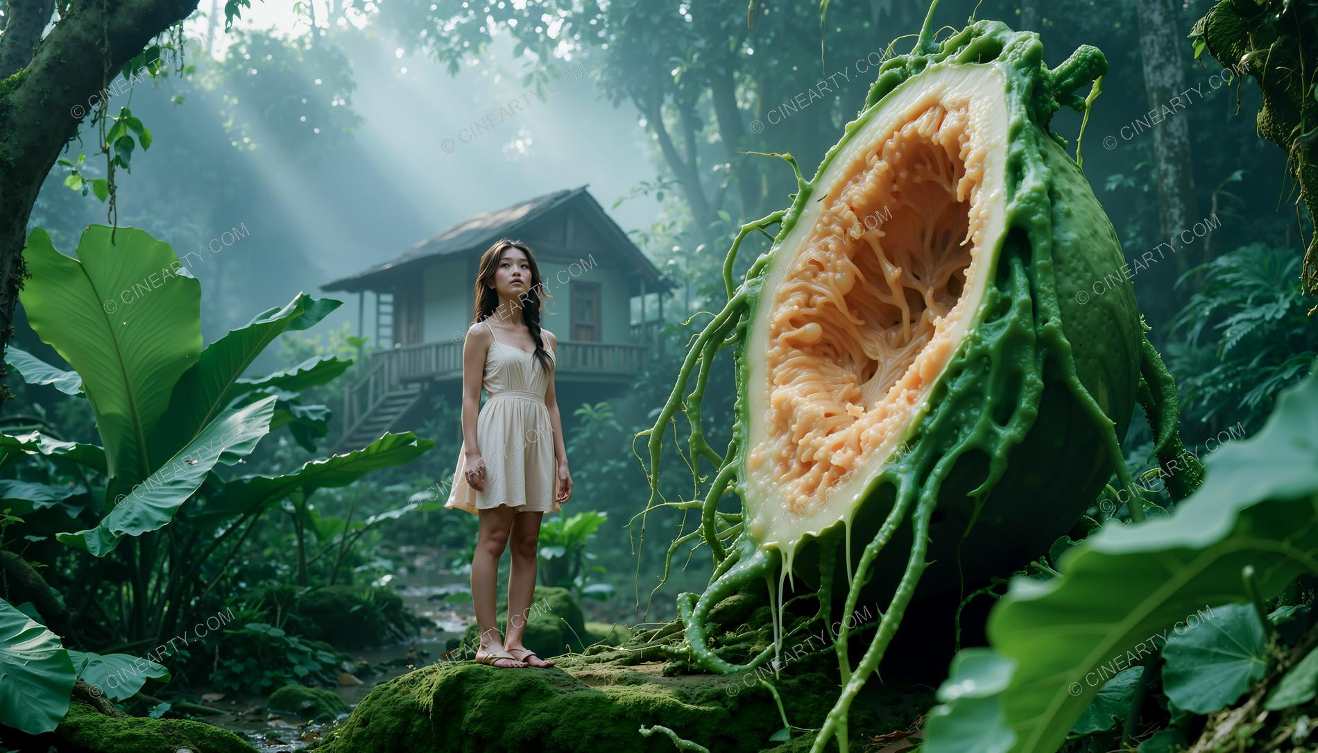 Girl and Mutant Plants 53185