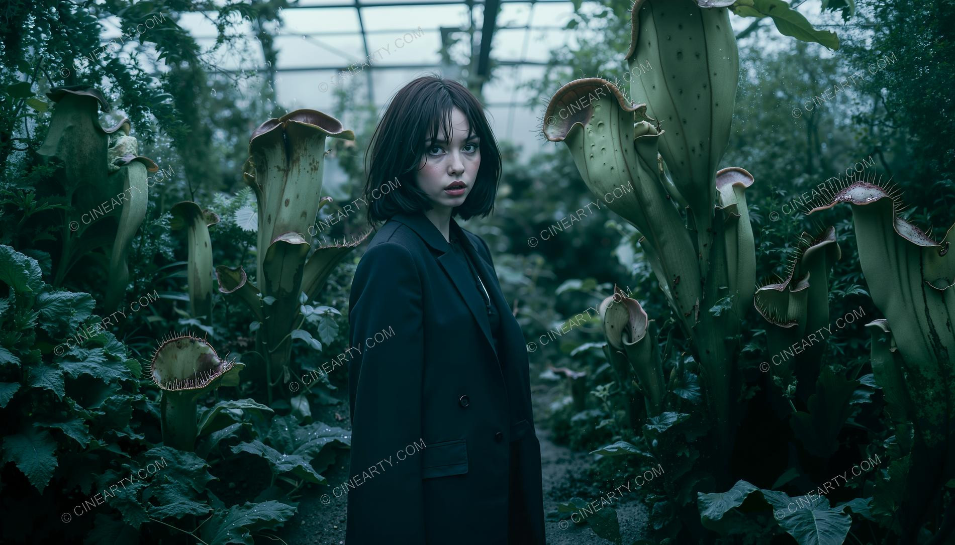 Girl and Mutant Plants 86496