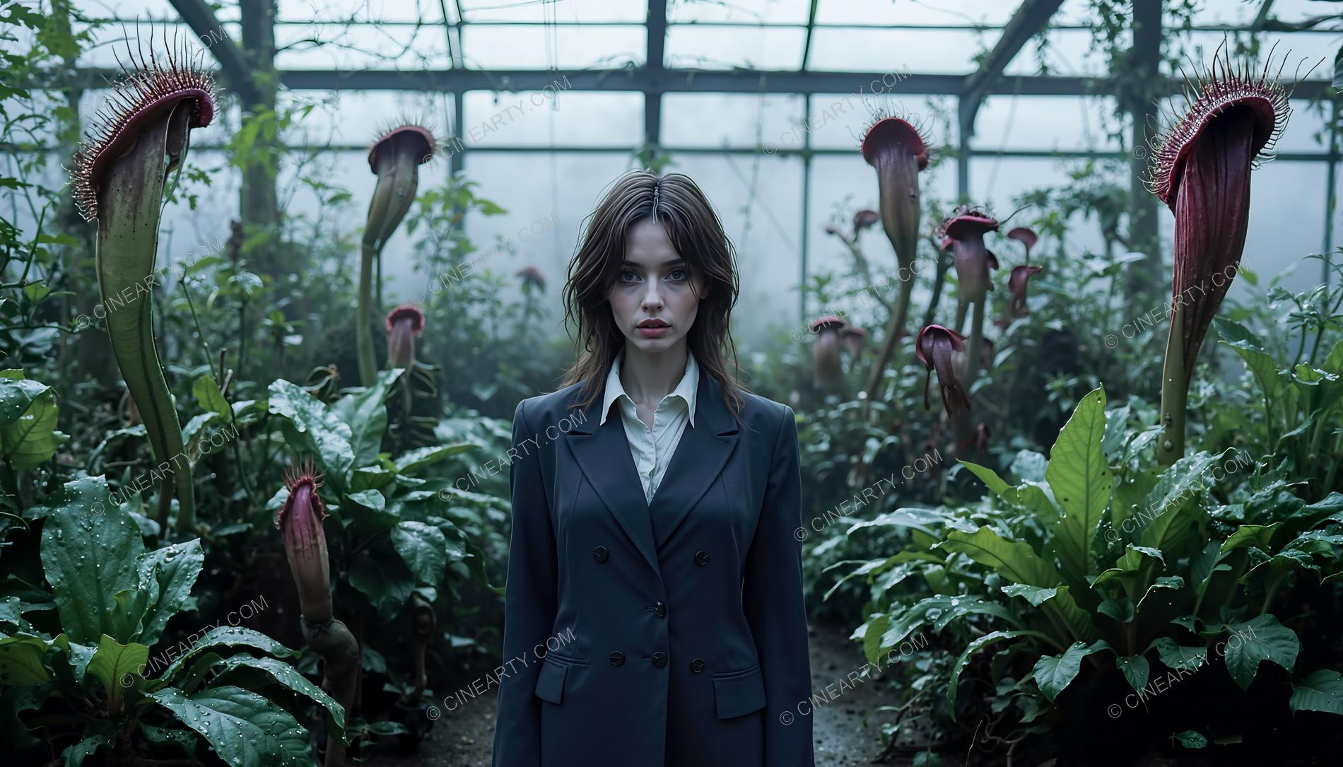 Girl and Mutant Plants 73217