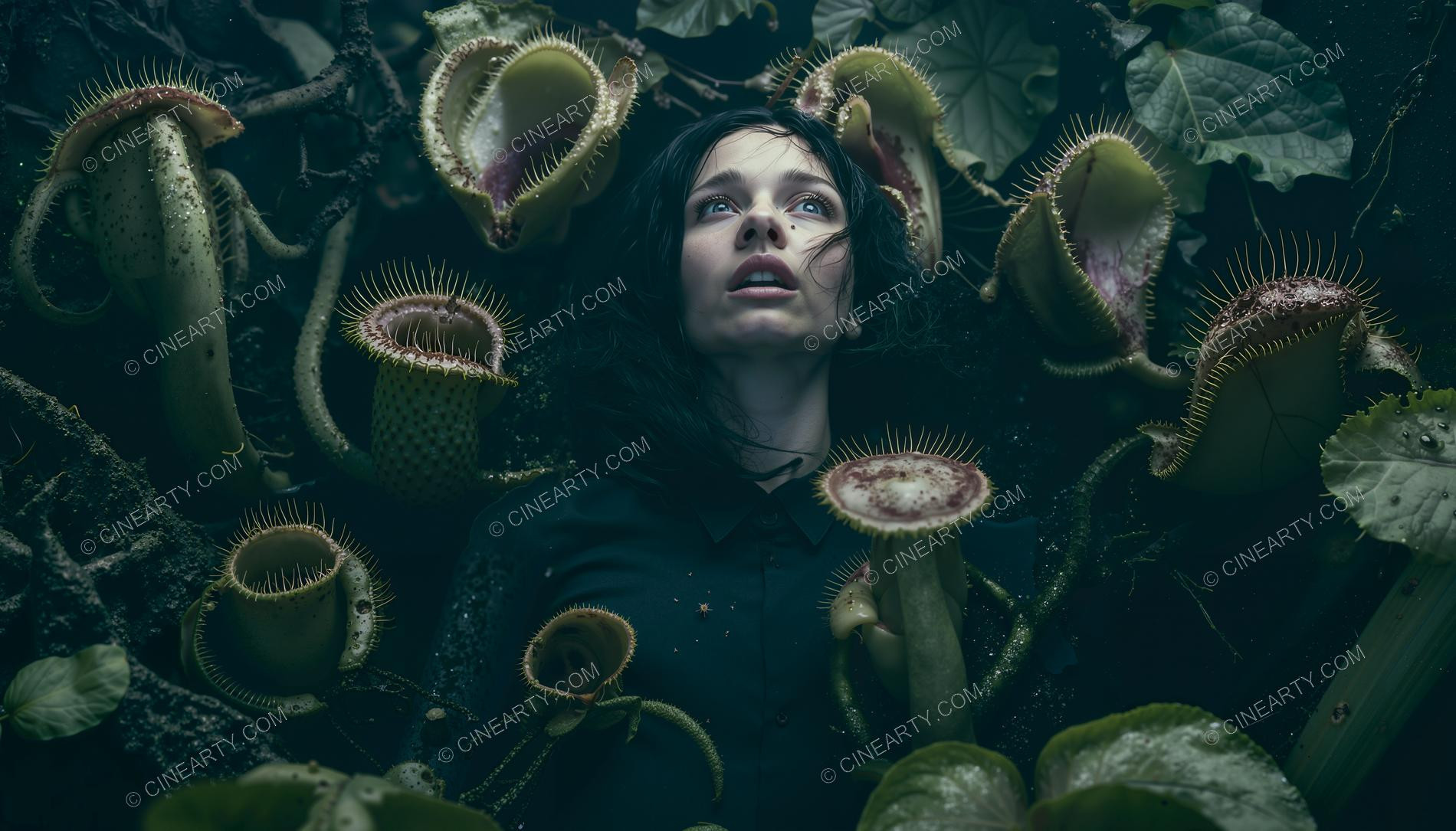 Girl and Mutant Plants 36601