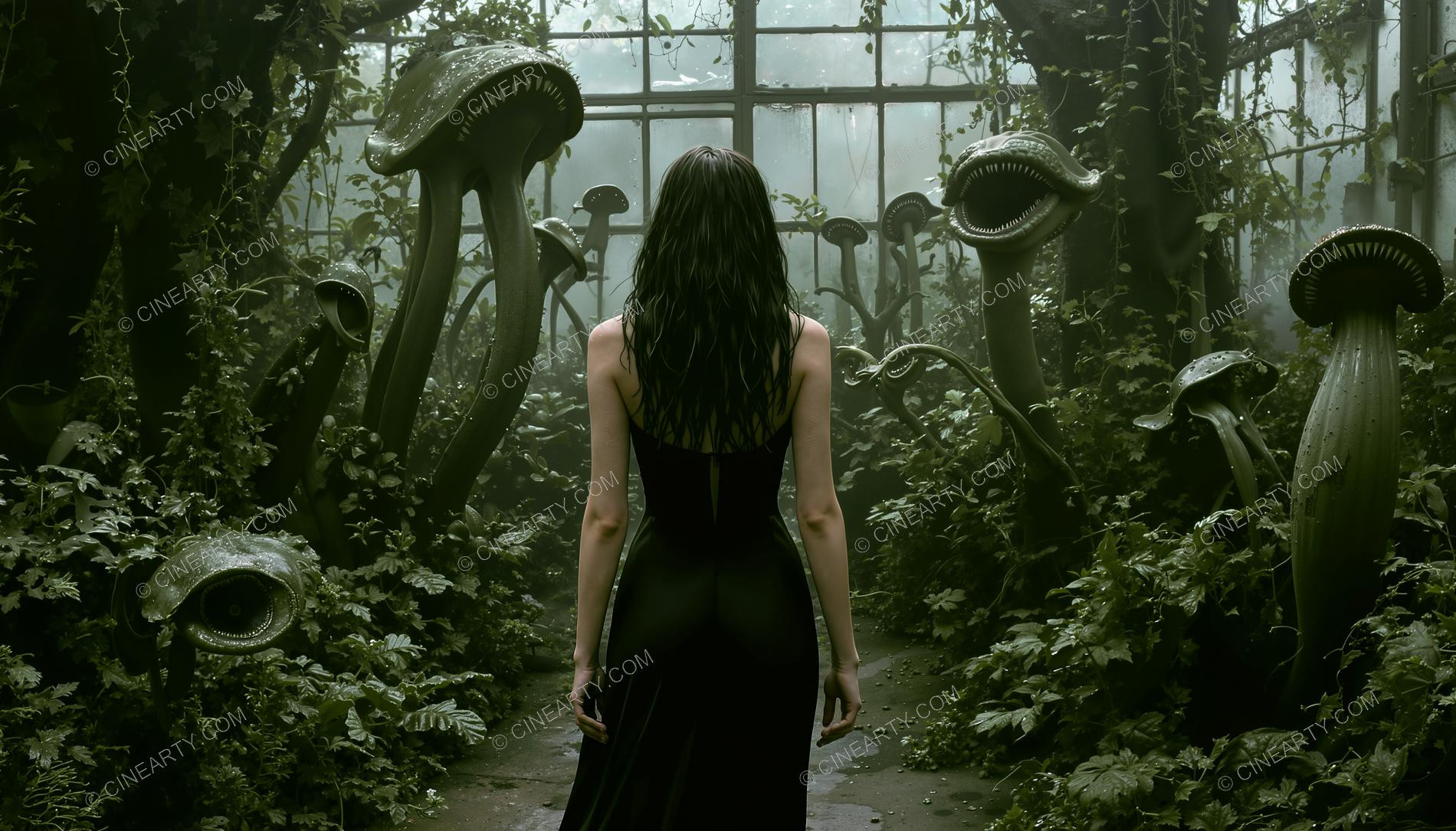 Girl and Soft Carnivorous Plants 88941