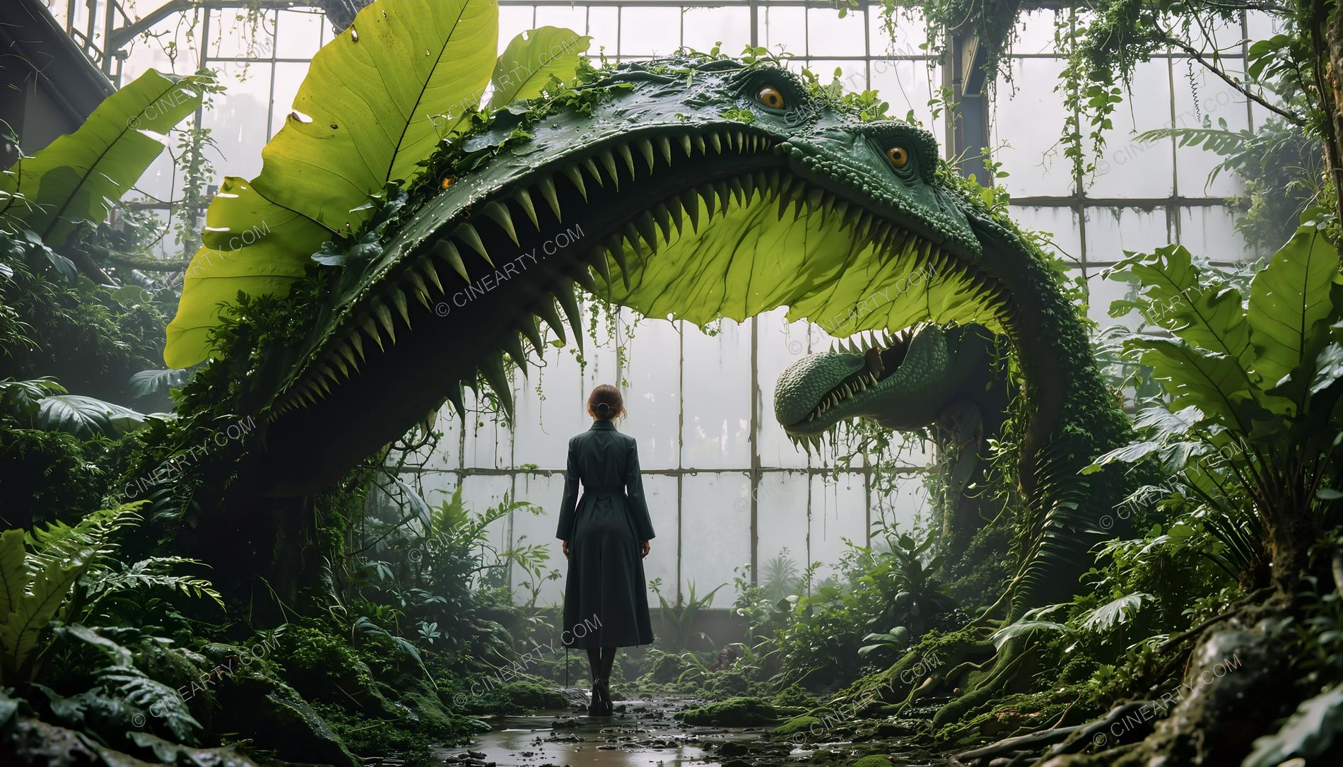 Girl and Soft Carnivorous Plants 11768