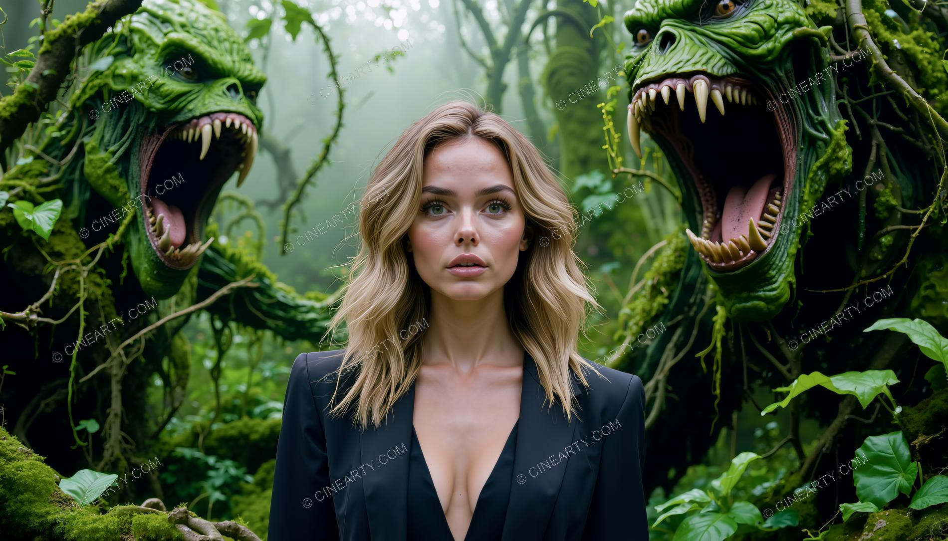 Girl and Treeborn Mutant Monsters 88102