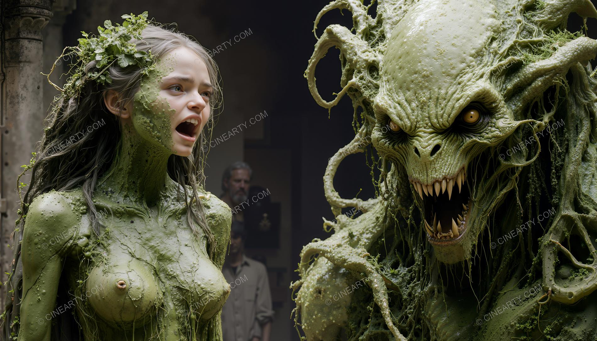 Girl and Treeborn Mutant Monsters 67017