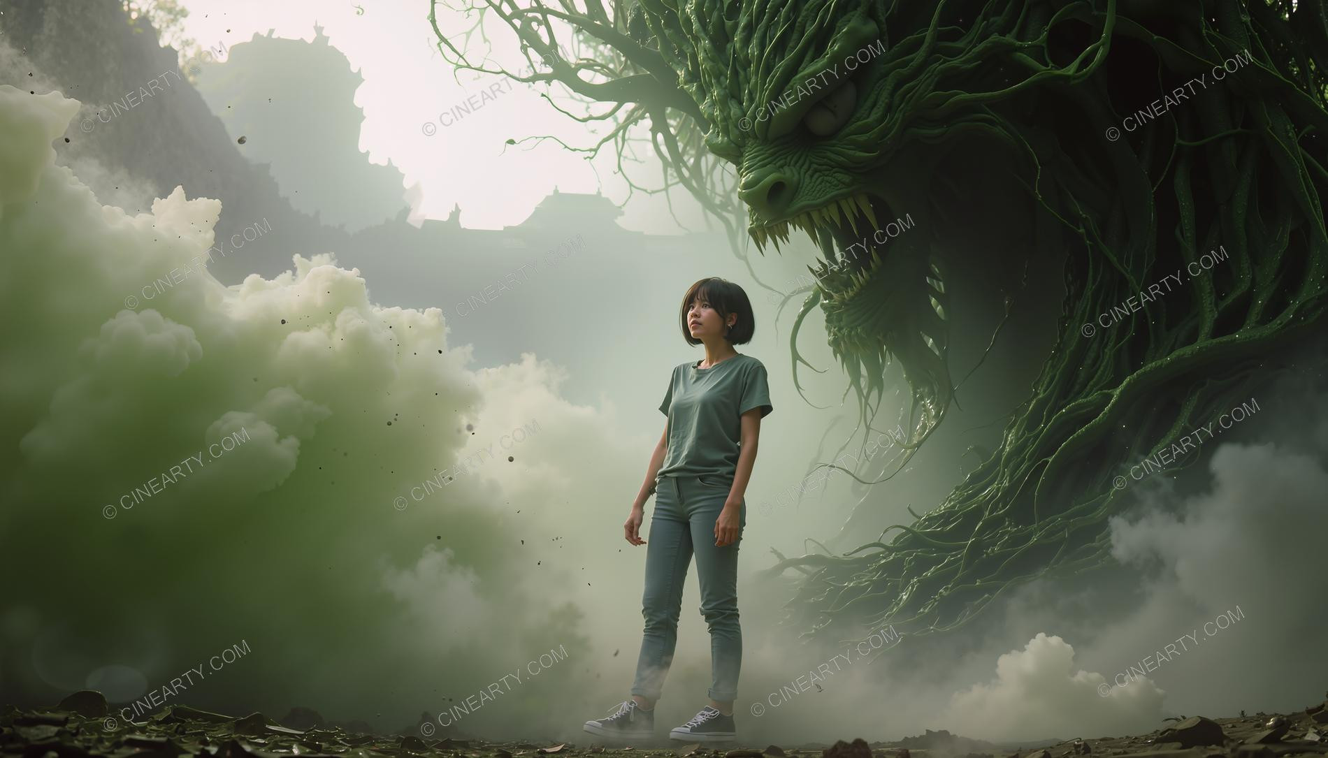 Girl and Treeborn Mutant Monsters 83505