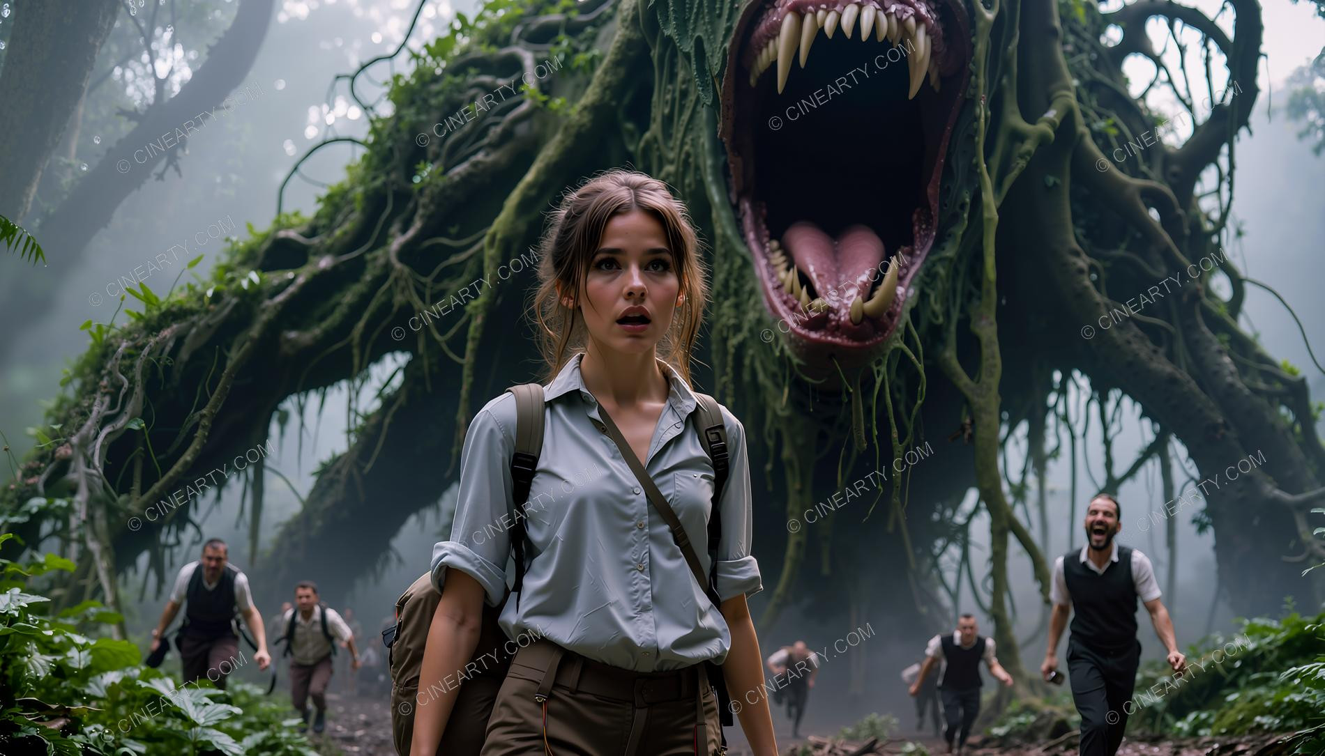 Girl and Treeborn Mutant Monsters 22101