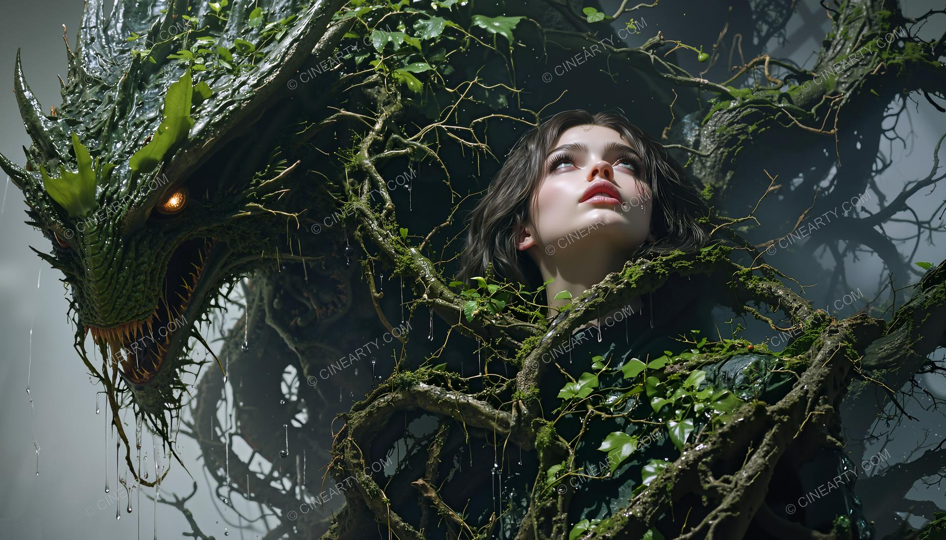 Girl and Treeborn Mutant Monsters 90462