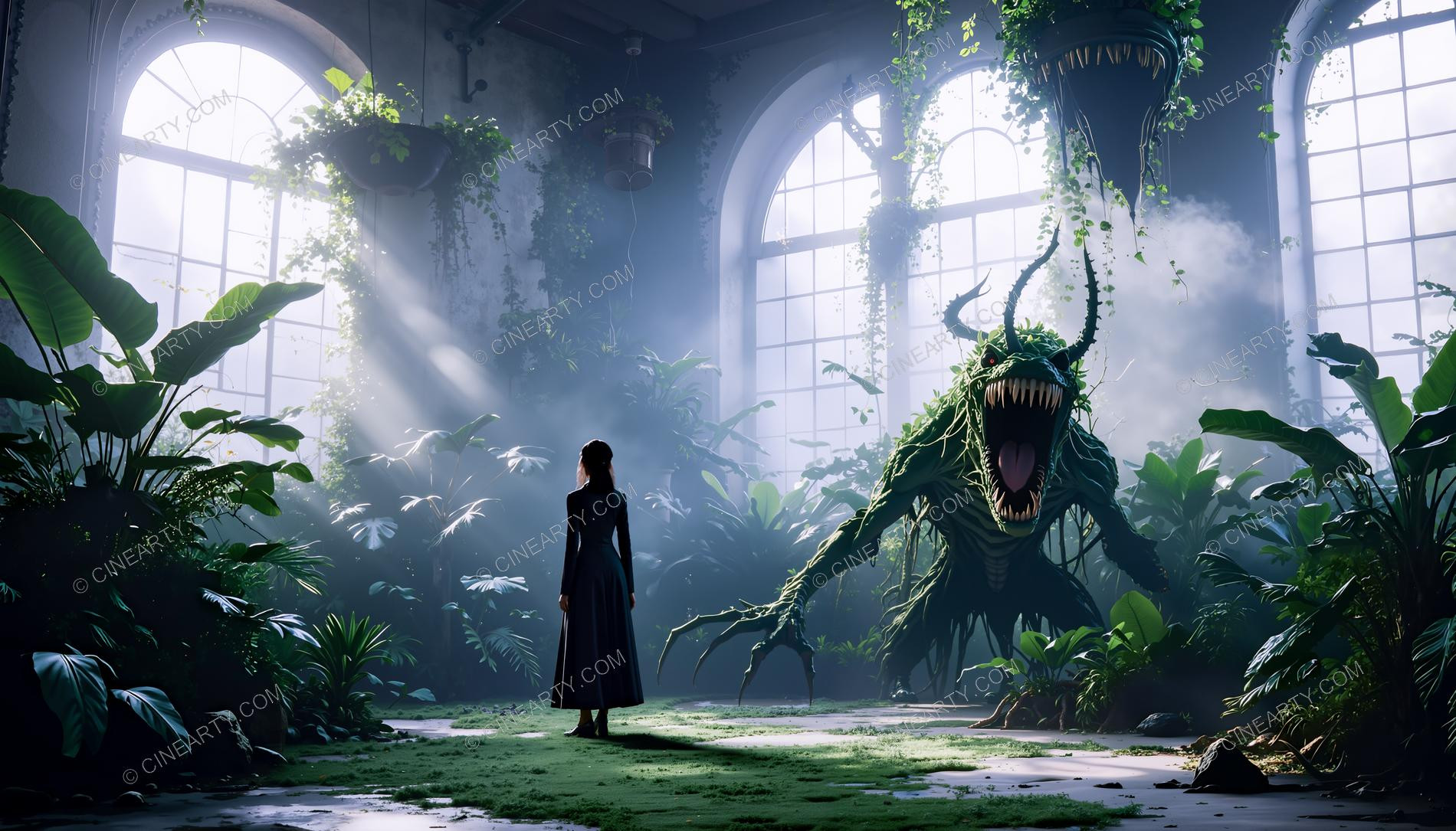 Girl and Treeborn Mutant Monsters 21670