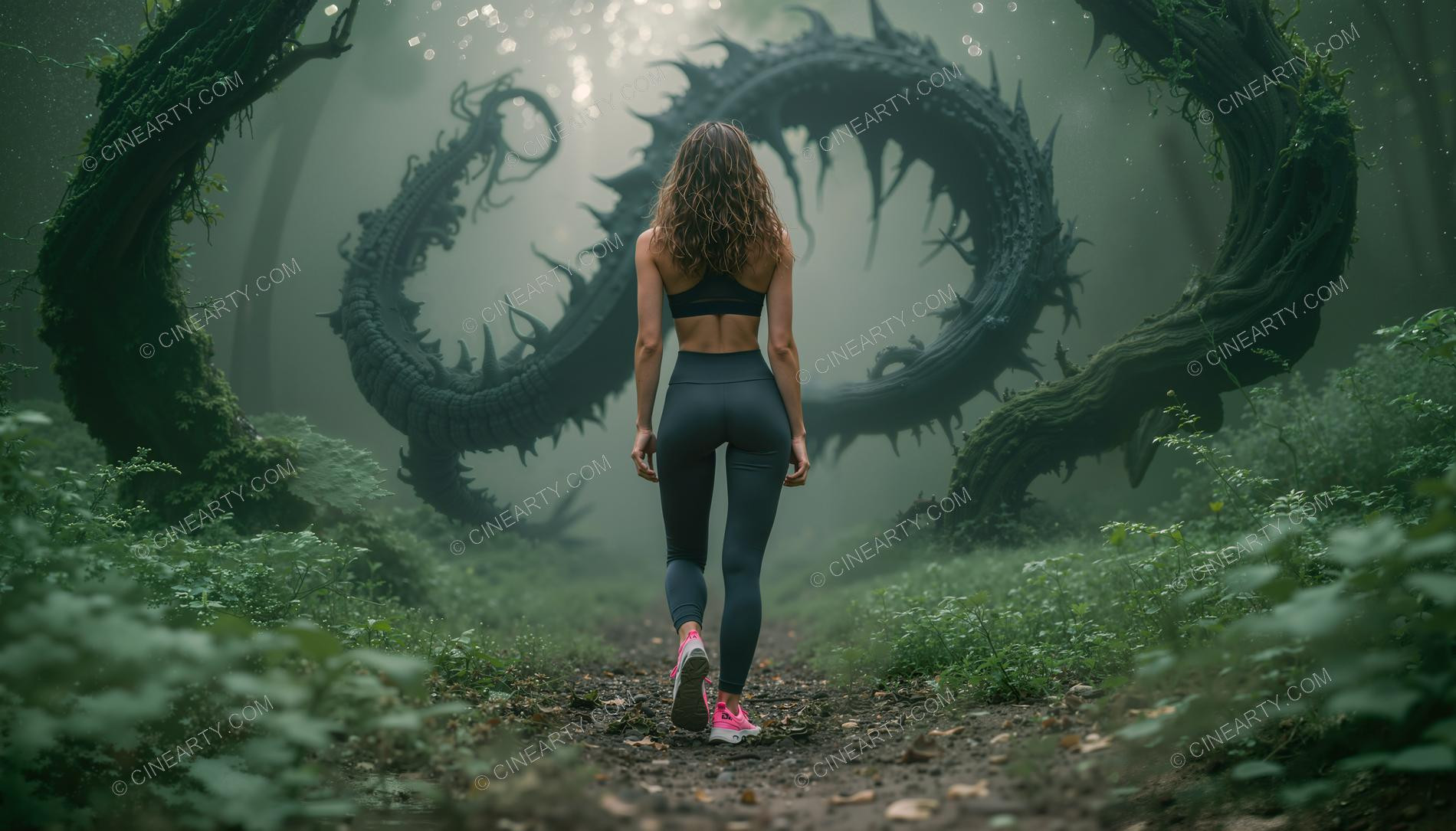 Girl in a Forest with Carnivorous Vines 18160