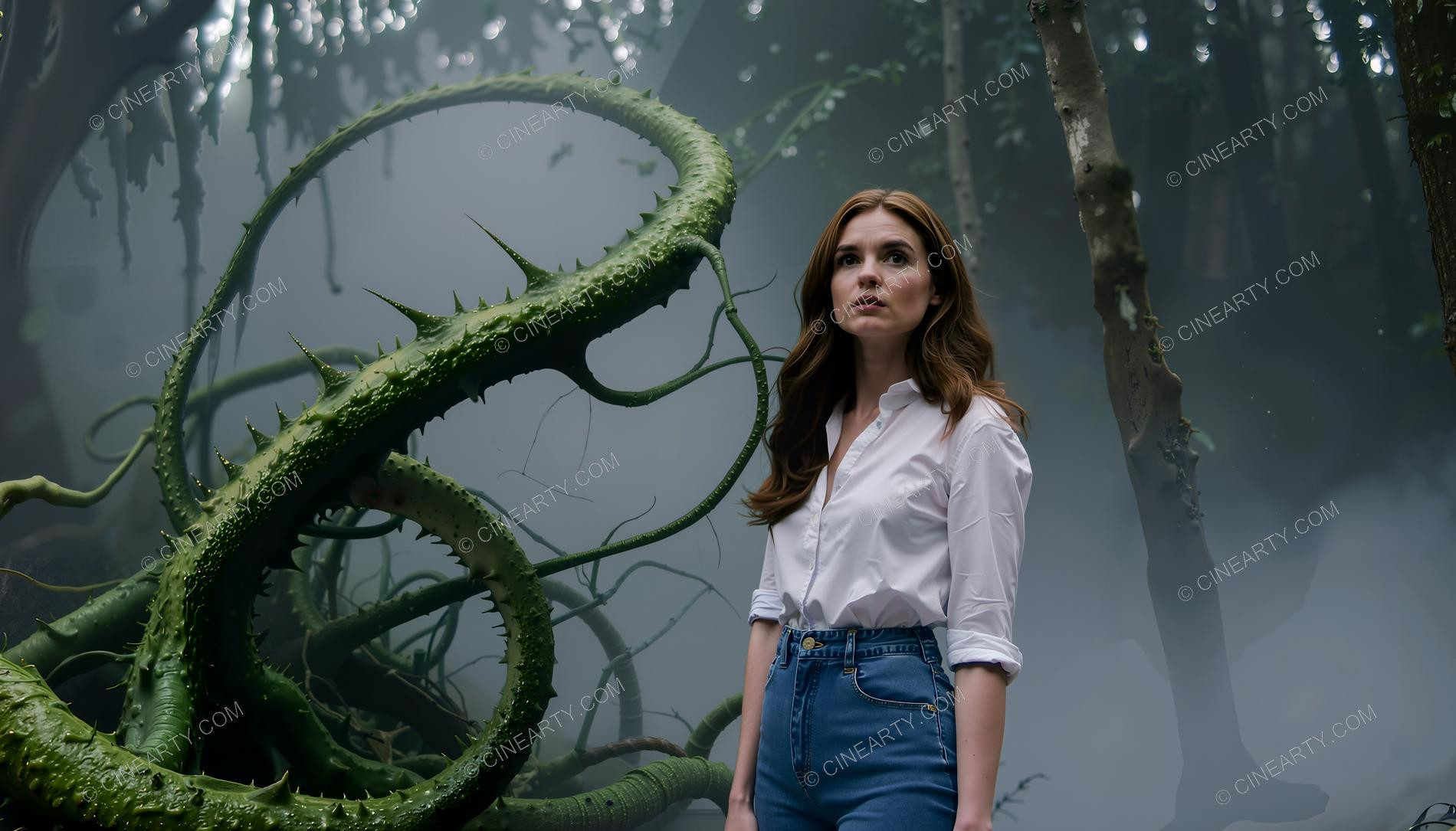 Girl in a Forest with Carnivorous Vines 69039