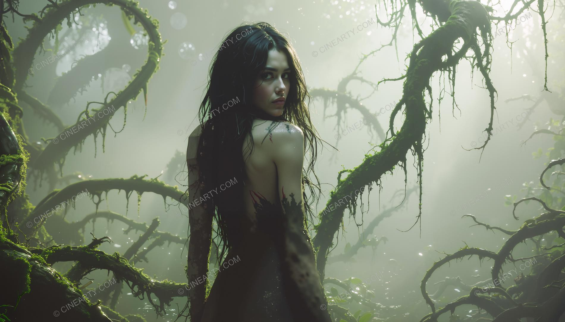Girl in a Forest with Carnivorous Vines 81303