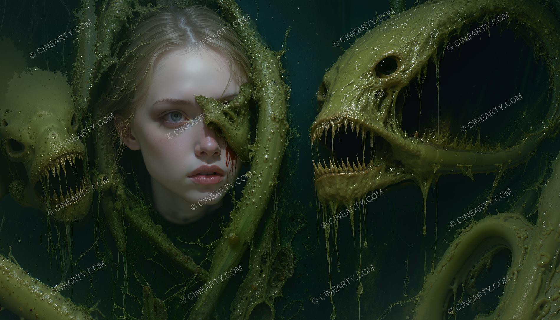 Plants engulf a Girl (Horror) 29849